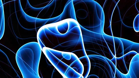 Beautiful abstract wave technology background with blue light digital effect Stock Footage 283534460