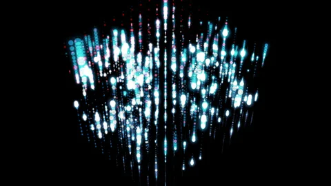 Beautiful abstract wave technology background with blue light digital effect Stock Footage 322964027