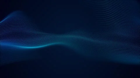 Beautiful abstract wave technology background with blue light digital effect  Stock Photos