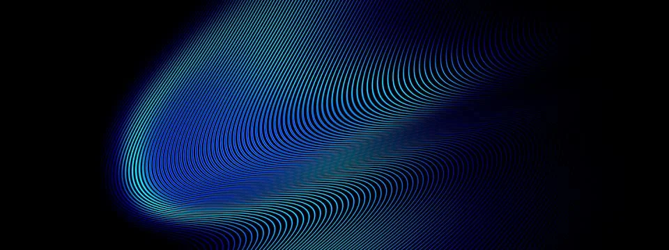 Beautiful abstract wave technology black background with blue light digital Stock Illustration