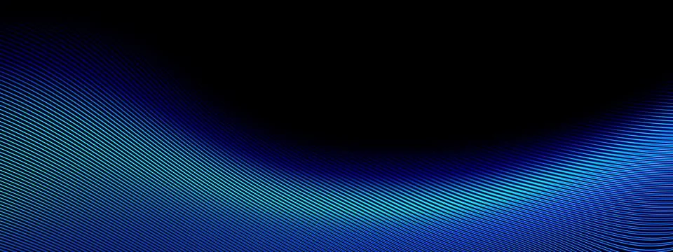 Beautiful abstract wave technology black background with blue light digital e Stock Illustration