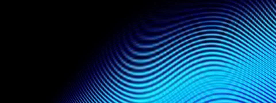 Beautiful abstract wave technology black background with blue light digital.. Stock Illustration