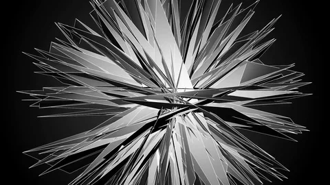 Beautiful Abstract White And Black Polygonal Surface Moving In 3d Animation.  Stockbeeldmateriaal 82549057