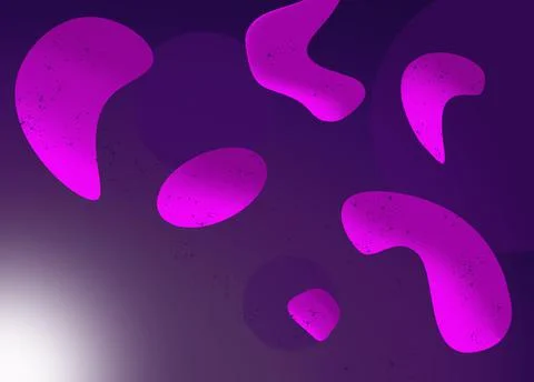 A beautiful abstraction with fluids on a purple gradient background. Stock Illustration