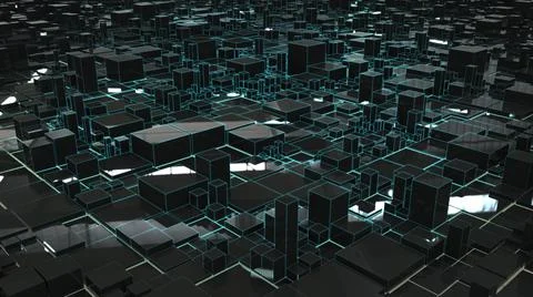 A beautiful abstraction with lots of gray rectangular elements.  Stock Photos