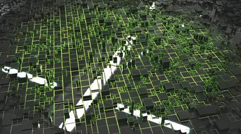 A beautiful abstraction with lots of gray rectangular elements.  Stock Photos