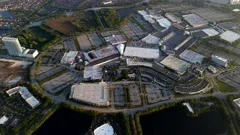 Aerial panorama of Sawgrass Mills Outlet Mall Sunrise Florida USA