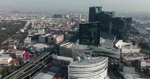 Beautiful aerial hyperlapse view of modern urban Mexico City Video stock 236696023