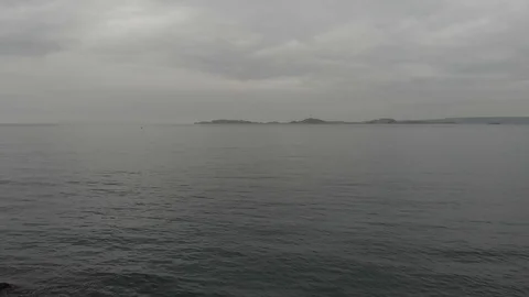 Beautiful aerial large view over the Frioul archipelago Château d'If Marseille Video stock 123998403