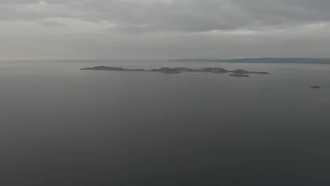 Beautiful aerial large view over the Frioul archipelago Château d'If Marseille Stock-Footage 124002358