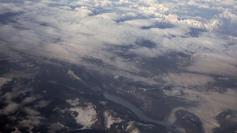 BEAUTIFUL AERIAL VIEW OF ALPS IN ITALY BY PLANE Stock Footage 108931953