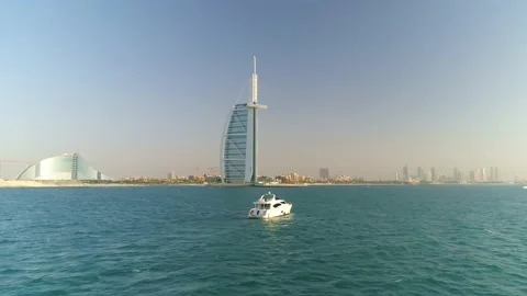 Beautiful aerial view of Burj Al Arab Ho... | Stock Video | Pond5