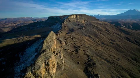 Beautiful aerial view of the high cliffs. Stock Footage 240843783