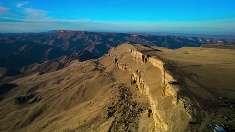 Beautiful aerial view of the high cliffs. Stock Footage 240843794