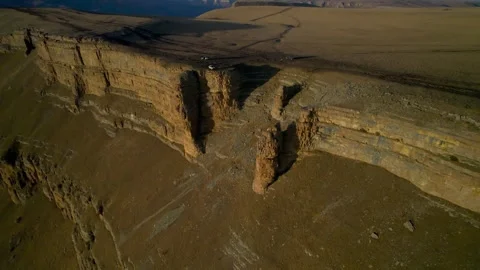 Beautiful aerial view of the high cliffs. Stock Footage 240844932
