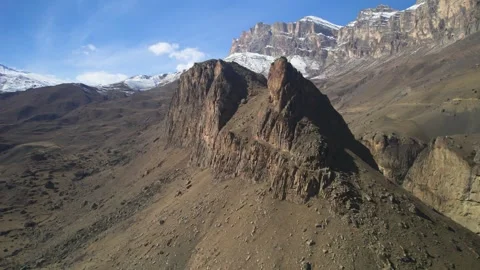 Beautiful aerial view of the high cliffs. Stock Footage 240875383