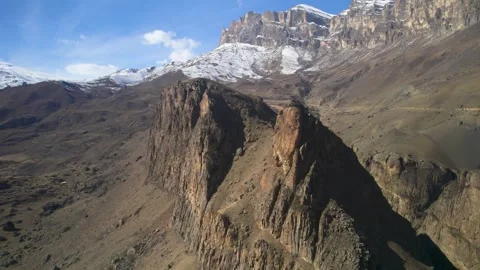 Beautiful aerial view of the high cliffs. Stock Footage 240875514
