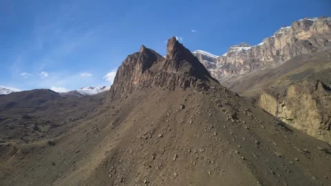 Beautiful aerial view of the high cliffs. Stock Footage 240875528