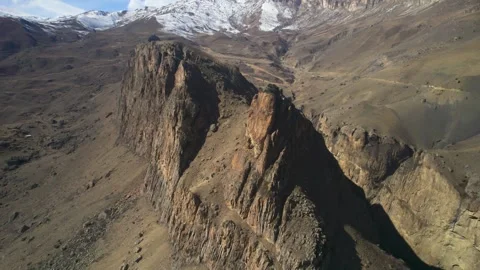 Beautiful aerial view of the high cliffs. Stock Footage 240875759