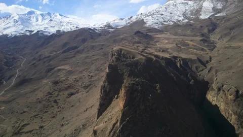 Beautiful aerial view of the high cliffs. Stock Footage 240875811