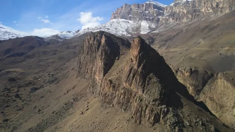 Beautiful aerial view of the high cliffs. Stock Footage 240875838