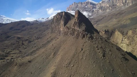 Beautiful aerial view of the high cliffs. Stock Footage 240875864