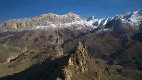 Beautiful aerial view of the high cliffs. Stock Footage 240876150