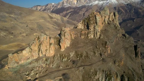Beautiful aerial view of the high cliffs. Stock Footage 240876310