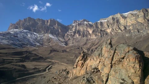 Beautiful aerial view of the high cliffs. Stock Footage 240876994