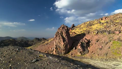 Beautiful aerial view of the high cliffs. Stock Footage 240925566