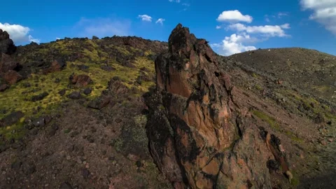 Beautiful aerial view of the high cliffs. Stock Footage 240925878