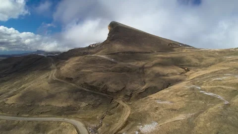 Beautiful aerial view of high cliffs in the Caucasus mountains. Stock Footage 241011200