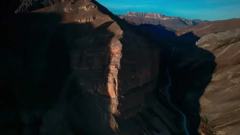 Beautiful aerial view of the high cliffs. Stock Footage 241147559