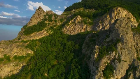 Beautiful aerial view of high cliffs. Stock Footage 250771076