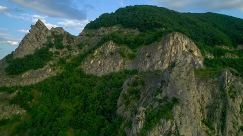 Beautiful aerial view of high cliffs. Stock Footage 250771443