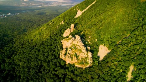 Beautiful aerial view of high cliffs. Stock Footage 250773750