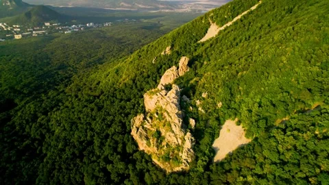 Beautiful aerial view of high cliffs. Stock Footage 250773800
