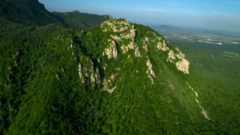 Beautiful aerial view of high cliffs. Stock Footage 250778268