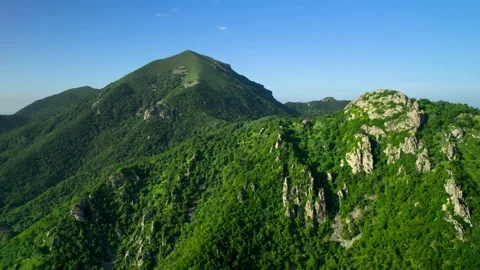 Beautiful aerial view of high cliffs. Stock Footage 250778302