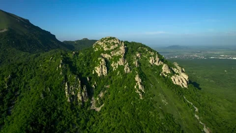 Beautiful aerial view of high cliffs. Stock Footage 250778320
