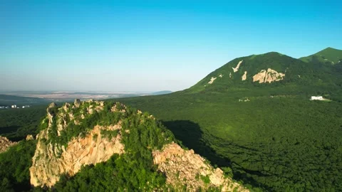 Beautiful aerial view of high cliffs. Stock Footage 250785501