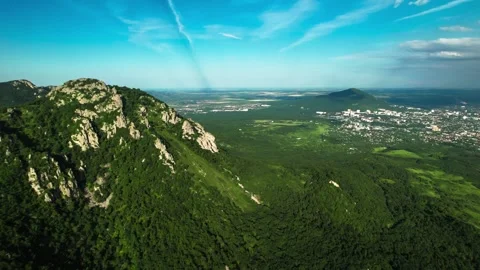 Beautiful aerial view of high cliffs. Stock Footage 250785791