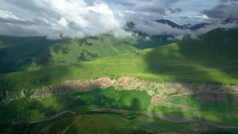 Beautiful aerial view of high cliffs. Video stock 251063658
