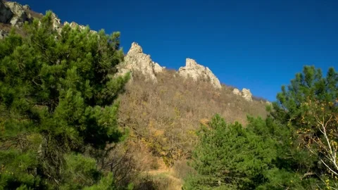 Beautiful aerial view of high cliffs. Stock Footage 263326816