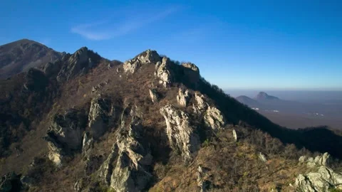 Beautiful aerial view of high cliffs. Stock Footage 263327496