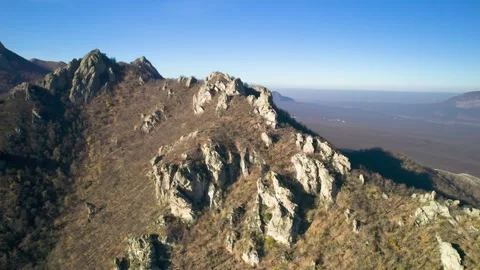 Beautiful aerial view of high cliffs. Stock Footage 263331198