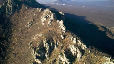 Beautiful aerial view of high cliffs. Stock Footage 263331237