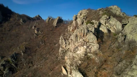 Beautiful aerial view of high cliffs. Stock Footage 263332584