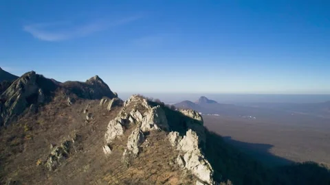 Beautiful aerial view of high cliffs. Stock Footage 263333167