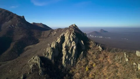 Beautiful aerial view of high cliffs. Stock Footage 263333195